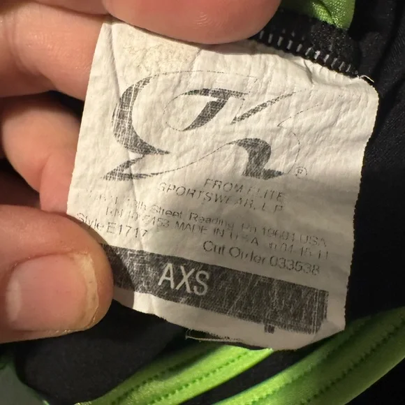 GK Kids One Piece Swimsuit in Black and Neon Green - Picture 5 of 5